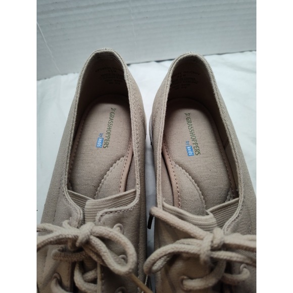 Grasshopper By Keds Sneakers Walking Shoes Womens Size 8.5 M Beige Canvas LaceUp - Picture 8 of 12